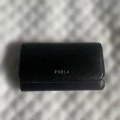 FURLA キーケース ブラック レザー 4連