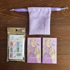【ラプンツェル 】キャンドゥ　トレーディング メモ帳2個、巾着 セット