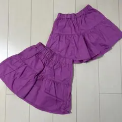 紫色フリルスカート風　キュロット
