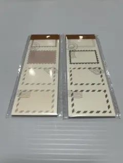 セリア　ミシン目入りメモ　スタンプ　2種セット