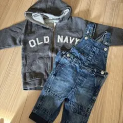 OLD NAVY パーカーとデニムオーバーオール セット