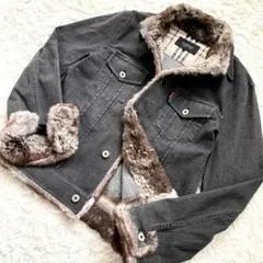 美品 BURBERRY ラビットファー デニムコート Gジャン ノバチェック BURBERRY（Gジャン/デニムジャケット）のフリマアイテム一覧
