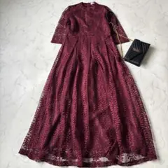 美品　Lace Ladies 総レースロングワンピース　ドレス◆7895