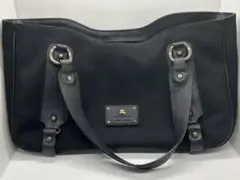 Burberry London ブルーラベル キャンバス レザーショルダーバッグ