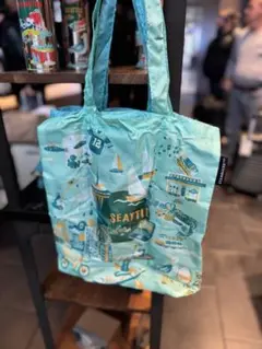Starbucks Seattle エコバッグ 水色