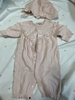 petit main ピンクロンパース 50-70cm