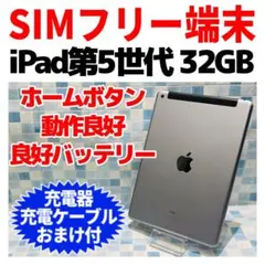 SIMフリー iPad 第5世代 本体 32GB スペースグレイ 電池良好