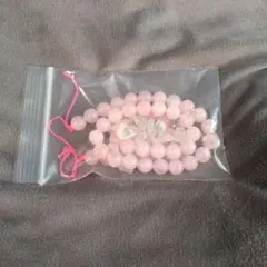 ローズクォーツ ６mm丸玉ビーズ 47個