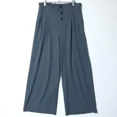 ワールド グレーワイドパンツ LLサイズ ポリエステル混