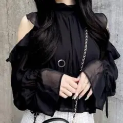 INGNI 2Wayリボン肩あきフリルブラウス