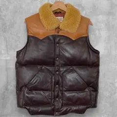 Y2 LEATHER ワイツーレザー　羊革　レザー　ダウンベスト Y'2 LEATHER ワイツーレザー ダウンベスト OV-01-M OIL SOFT