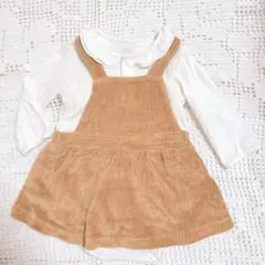 ベビー　ユニクロ　コーデュロイ サロペット風 長袖　ロンパース　80cm