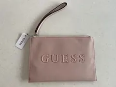 【新品】GUESS ピンク ポーチ ハンドストラップ付き