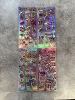 【おまけ付き！】シャカシャカシール　オーロラ　グリッター　ホログラム　ピンク