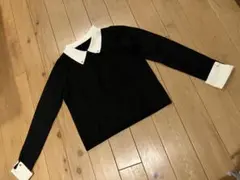 JUNOAH バイカラーニットトップス