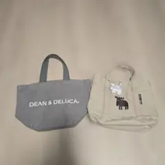 DEAN & DELUCA グレーミニバッグ & mozベージュミニバッグ