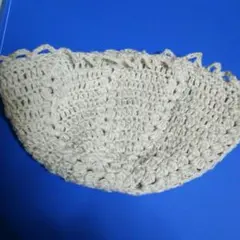 ハンドメイド まんまる巾着(リネン系アイボリー)