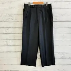 【Aquascutum】スラックス パンツ ダークグレー 上品 ウール 76のサムネイル
