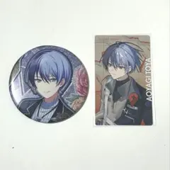 プロセカ✕あんスタ グリッター缶バッジコレクション A 青柳冬弥
