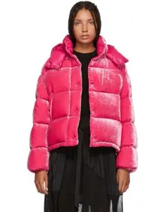 【美品】MONCLER ピンク ベルベットダウンジャケット