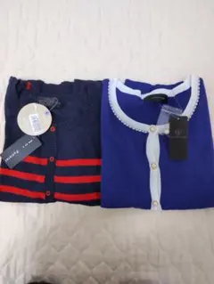 新品 レディース半袖ニットカーディガン２点セット