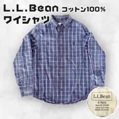 L.L.Bean チェック 長袖 シャツ S ステンボタン コットン100