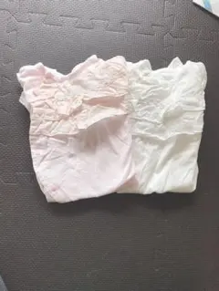 双子 色違い2枚セットカバーオール ロンパース