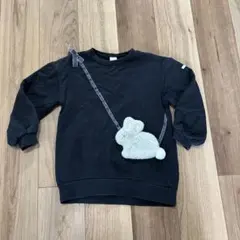 petit main うさぎモチーフ トレーナー 130