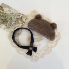 アイナナ モンぬい マフラーつき帽子セット 茶②