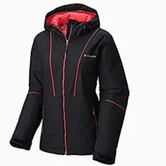 046　Columbia レディスXLサイズ 中綿ジャケット ブラック/ピンク