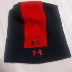 UNDER ARMOUR ニット帽 黒/赤 Lサイズ アンダーアーマー