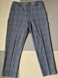 ロペピクニック　グレー チェック柄 ゴムウエスト　パンツ　38サイズ
