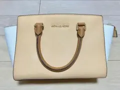 MICHAEL KORS トートバッグ ベージュ/ホワイト