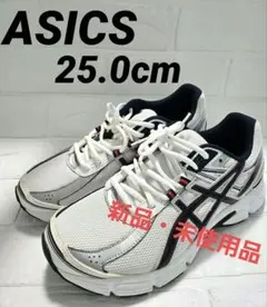 ASICS シューズ ホワイト/ネイビー　25cm