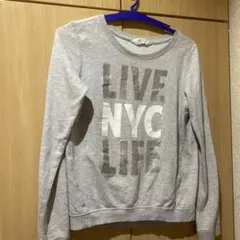 H&M スウェット グレー LIVE NYC LIFEのサムネイル