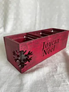 キャンドルホルダー　キャンドルケース　ノエル木箱ガラスホルダー付き