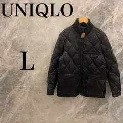 【美品】UNIQLO メンズ アウター ダウン キルティング L ブラック