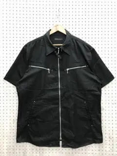 MODERM Y2K 古着 チンスト ジップポケット 半袖 シャツジャケット