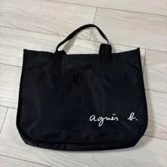 agnes b. トートバッグ ブラック ナイロンのサムネイル