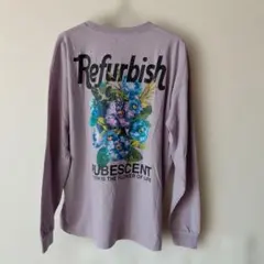 Refurbish 長袖Tシャツ 薄紫色
