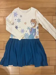 エルサ プリント 長袖ワンピース 130