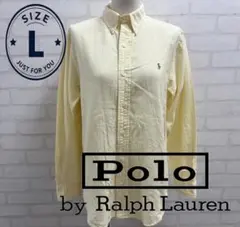 Polo by Ralph Lauren 長袖 シャツ イエロー ストライプ Lのサムネイル