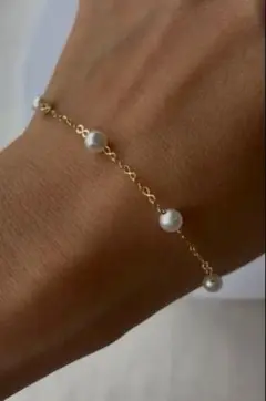 あこや真珠 ブレスレット18k