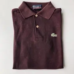 LACOSTE バーガンディ ポロシャツ