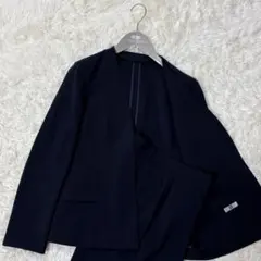 スーツセレクト SUIT SELECT ノーカラー パンツスーツ 11号 7号のサムネイル