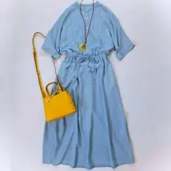 アーバンリサーチロッソ ハーフスリーブドロストデニムワンピース