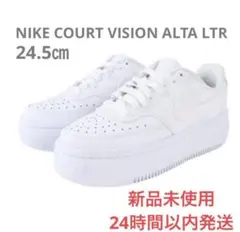 NIKE スニーカー コートビジョンアルタDM0113-100 厚底24.5cm