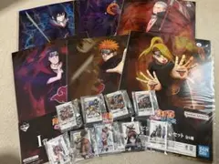 一番くじナルト疾風伝　H賞アクリルチャーム　I賞　ビジュアルシート　コンプセット