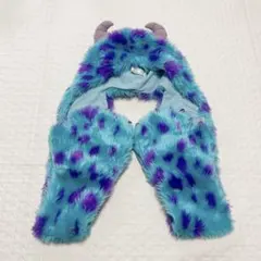 美品　ディズニー　モンスターズインク　サリー　マフラーキャップ