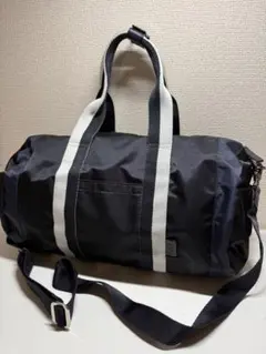 【極美品】agnes b. ナイロン　ボストンバッグ　ドラム型　2way 黒